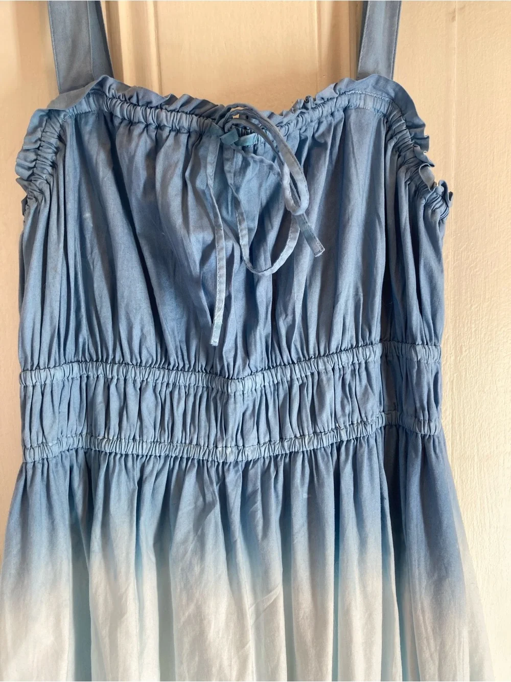 J. Crew Women’s Blue Ombre Sundress with Smocked Bodice